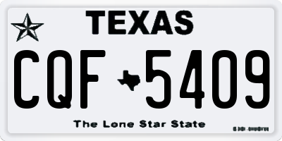 TX license plate CQF5409