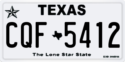 TX license plate CQF5412