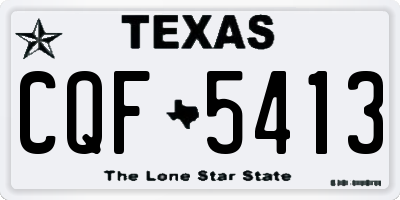 TX license plate CQF5413
