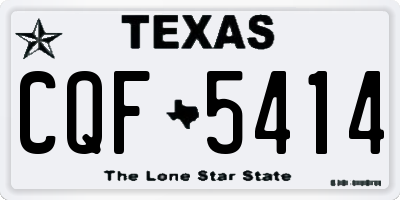 TX license plate CQF5414