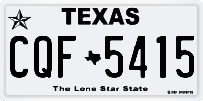TX license plate CQF5415