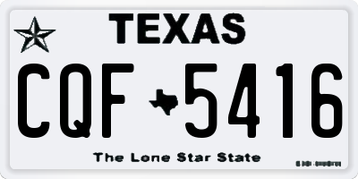 TX license plate CQF5416
