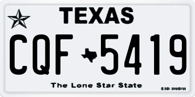 TX license plate CQF5419