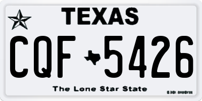 TX license plate CQF5426