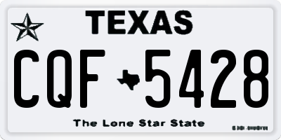 TX license plate CQF5428