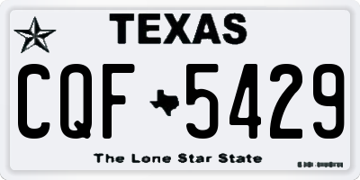 TX license plate CQF5429