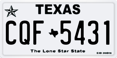 TX license plate CQF5431