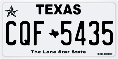 TX license plate CQF5435