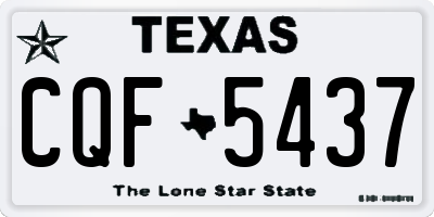 TX license plate CQF5437