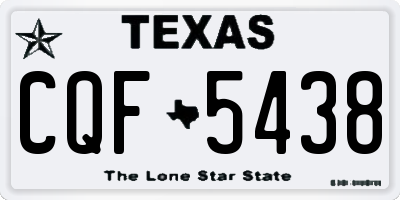 TX license plate CQF5438