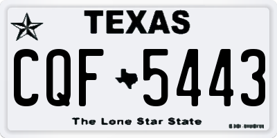 TX license plate CQF5443
