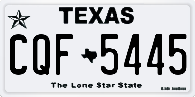 TX license plate CQF5445