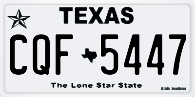 TX license plate CQF5447