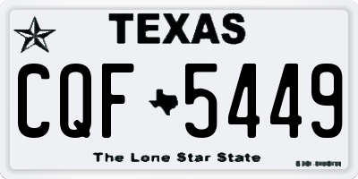 TX license plate CQF5449
