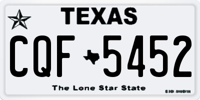 TX license plate CQF5452