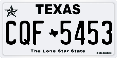 TX license plate CQF5453