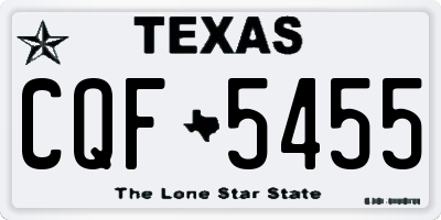 TX license plate CQF5455
