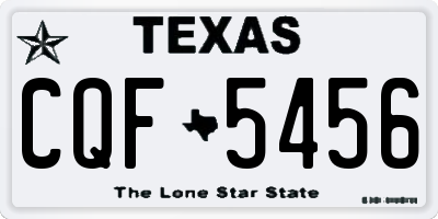TX license plate CQF5456