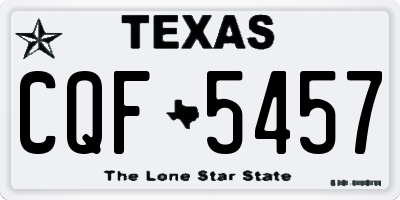 TX license plate CQF5457