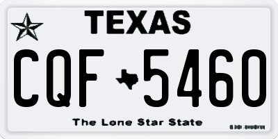 TX license plate CQF5460
