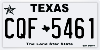 TX license plate CQF5461