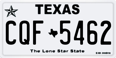 TX license plate CQF5462