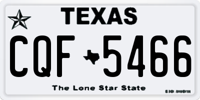 TX license plate CQF5466