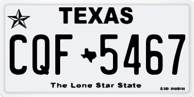 TX license plate CQF5467