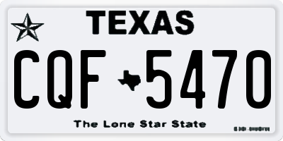 TX license plate CQF5470