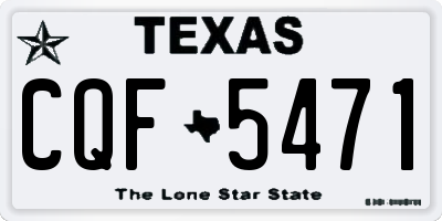 TX license plate CQF5471