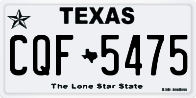 TX license plate CQF5475