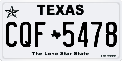 TX license plate CQF5478