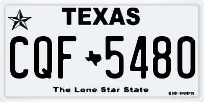 TX license plate CQF5480