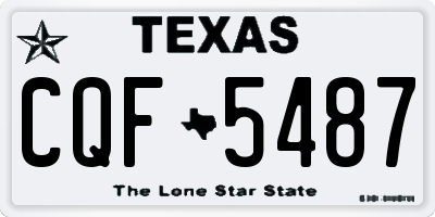 TX license plate CQF5487