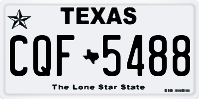 TX license plate CQF5488