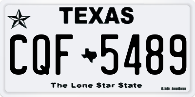 TX license plate CQF5489