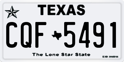 TX license plate CQF5491