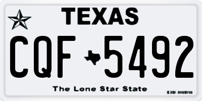 TX license plate CQF5492