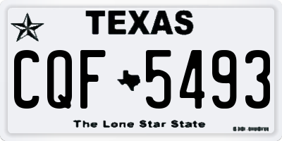 TX license plate CQF5493