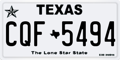 TX license plate CQF5494