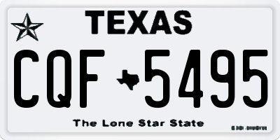 TX license plate CQF5495