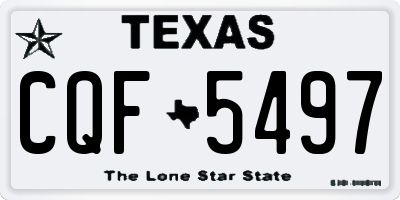 TX license plate CQF5497