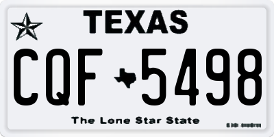 TX license plate CQF5498