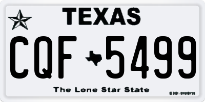 TX license plate CQF5499