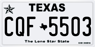 TX license plate CQF5503