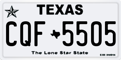 TX license plate CQF5505