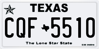 TX license plate CQF5510