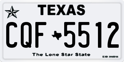 TX license plate CQF5512