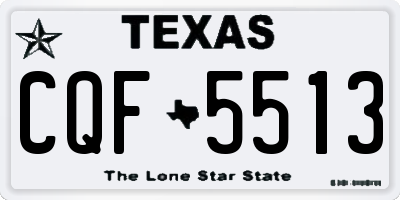 TX license plate CQF5513