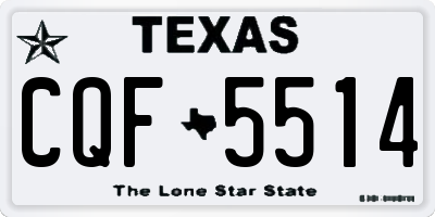 TX license plate CQF5514